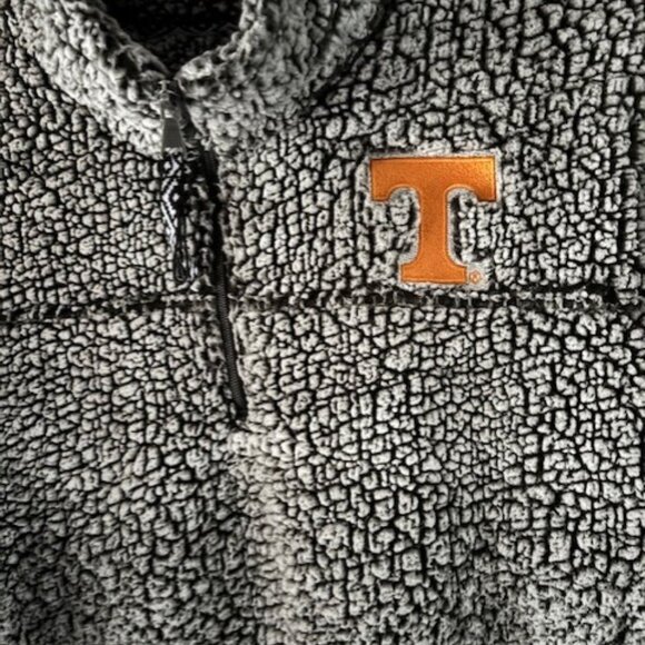 University Of Tennessee Vols Sherpa Pullover Black White Cozy 1/4 Zip Collegiate - Picture 5 of 10